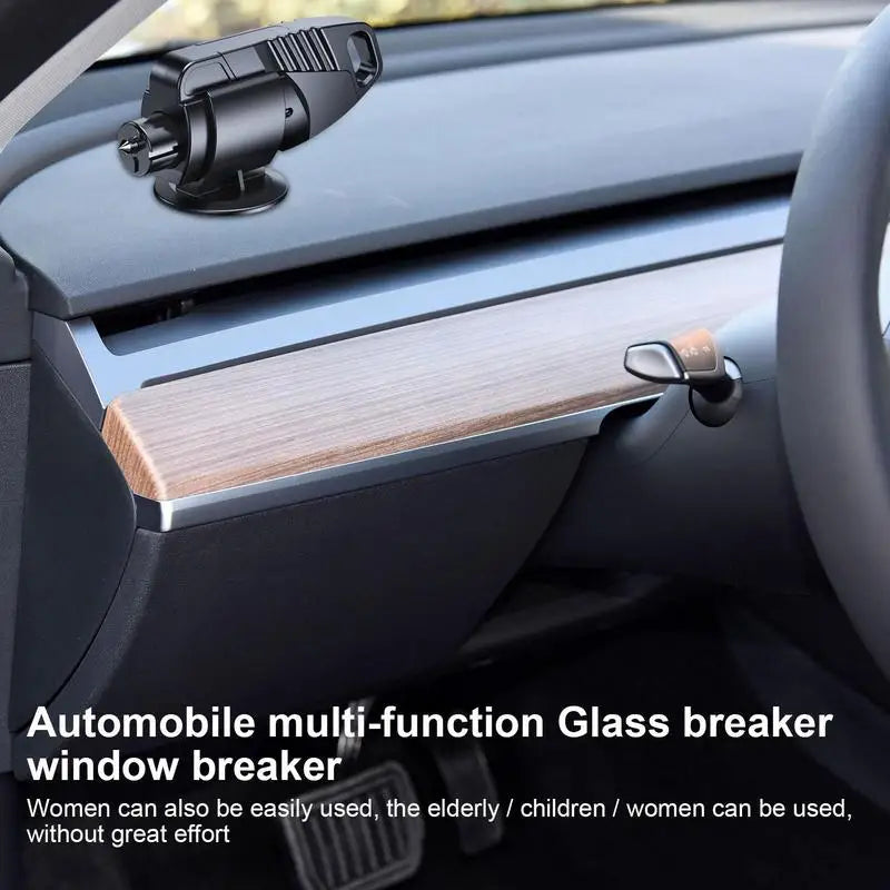 Car Glass Breaker 2 in 1 Car Accident Escape Tool with Tungsten Steel Points Window Breaker Survival Seatbelt Cutter Auto