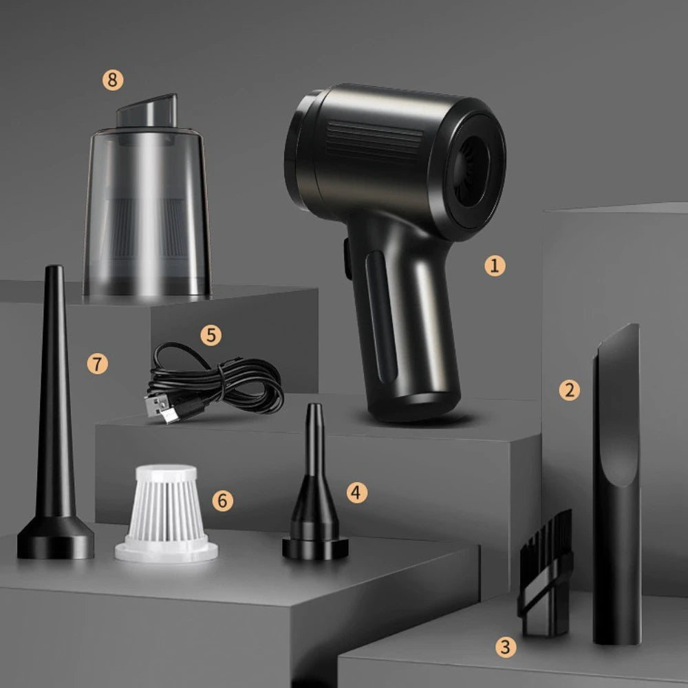 Handheld Car Vacuum for Pet Owners - 180W Powerful Suction, for Hair Removal from Seats & Carpeted Areas