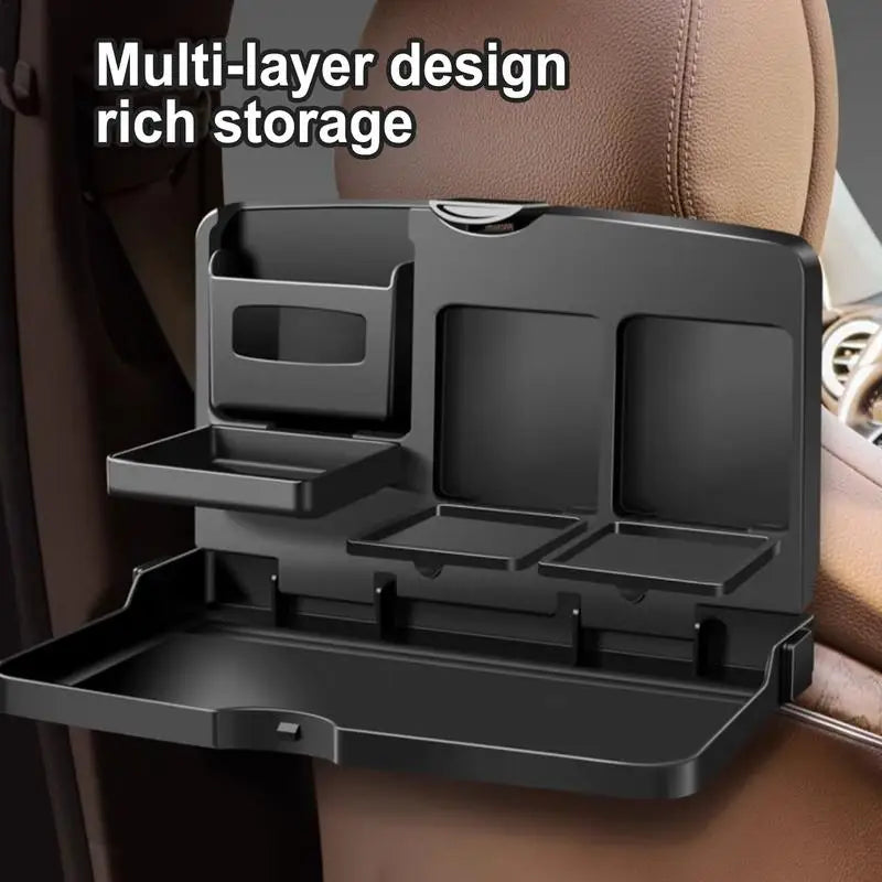 Car Back Seat Table Portable Eating Tray Backseat Table Car Backseat Tray Desk Car Computer Desk with Drink Holder for Most Car