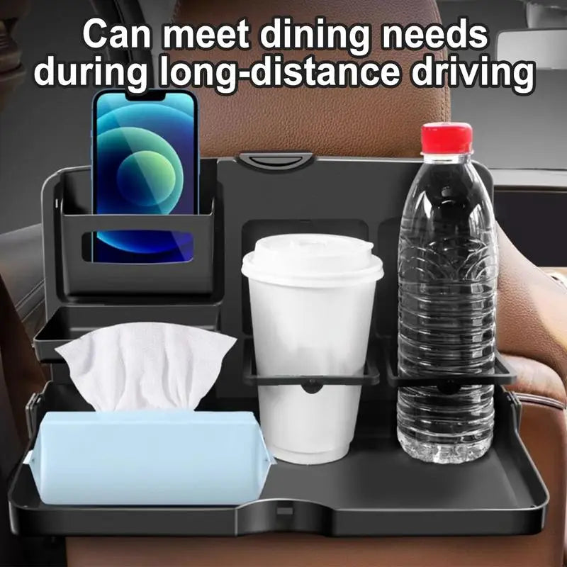Car Back Seat Table Portable Eating Tray Backseat Table Car Backseat Tray Desk Car Computer Desk with Drink Holder for Most Car