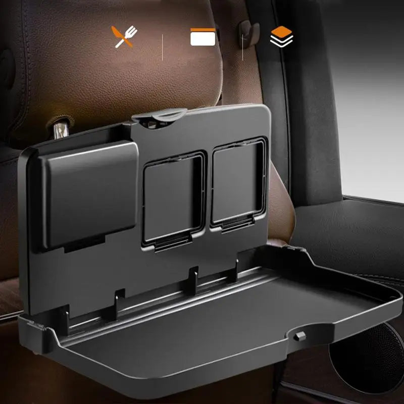 Car Back Seat Table Portable Eating Tray Backseat Table Car Backseat Tray Desk Car Computer Desk with Drink Holder for Most Car