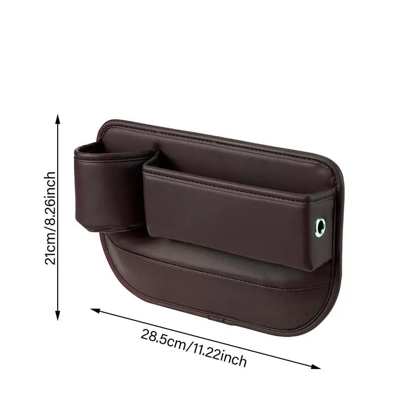Car Front Seat Gap Filler Auto Storage Organizer Bag with Cup Holder between Seats Car Interior Accessories Gap Filler Box For