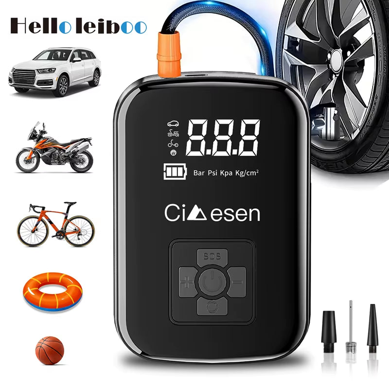 1Pc Car Wireless Air Pump 150PSI Portable Electric Tire Inflation for Car Bicycle Motorcycle Air Compressor Inflator US Shipping