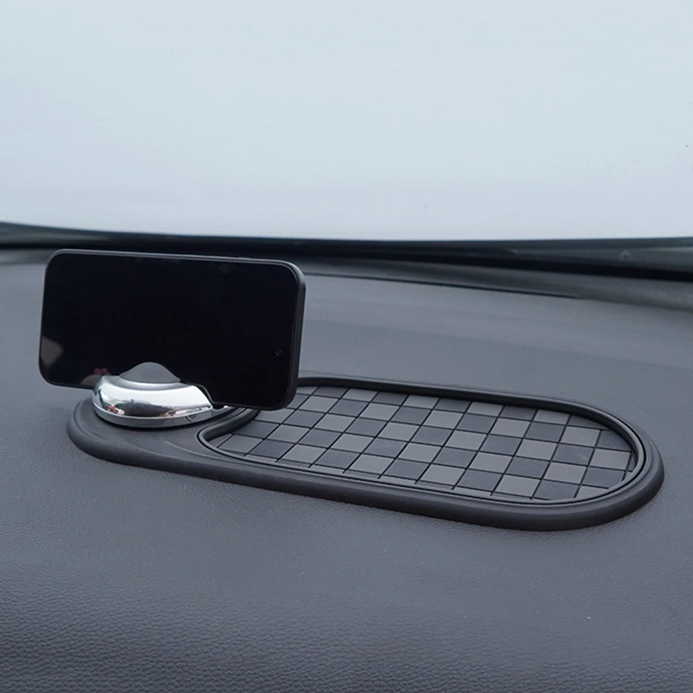 Car Anti-Slip Mat Car Dash Grip Pad with Temporary Parking Numbe 360 Degree Rotating Car Phone Holder for Vehicle Dashboard